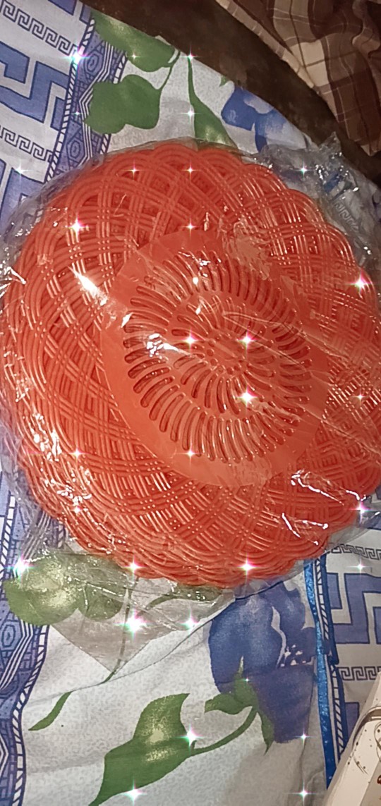 Cjb  1pcs Piring Rotan Plastik Anyam Piring Plastik / 1pcs Piring Penyetan