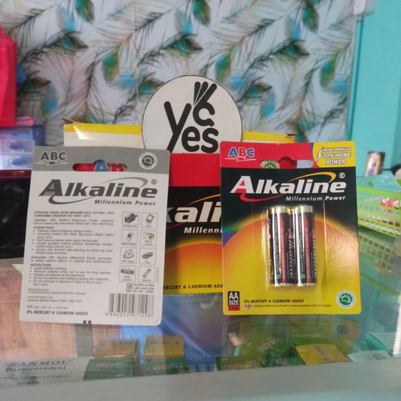 Alkaline Batrai Isi 2 Sedang AA Baterai Alkalin Millennium Power Jam Dinding Remote Mainan