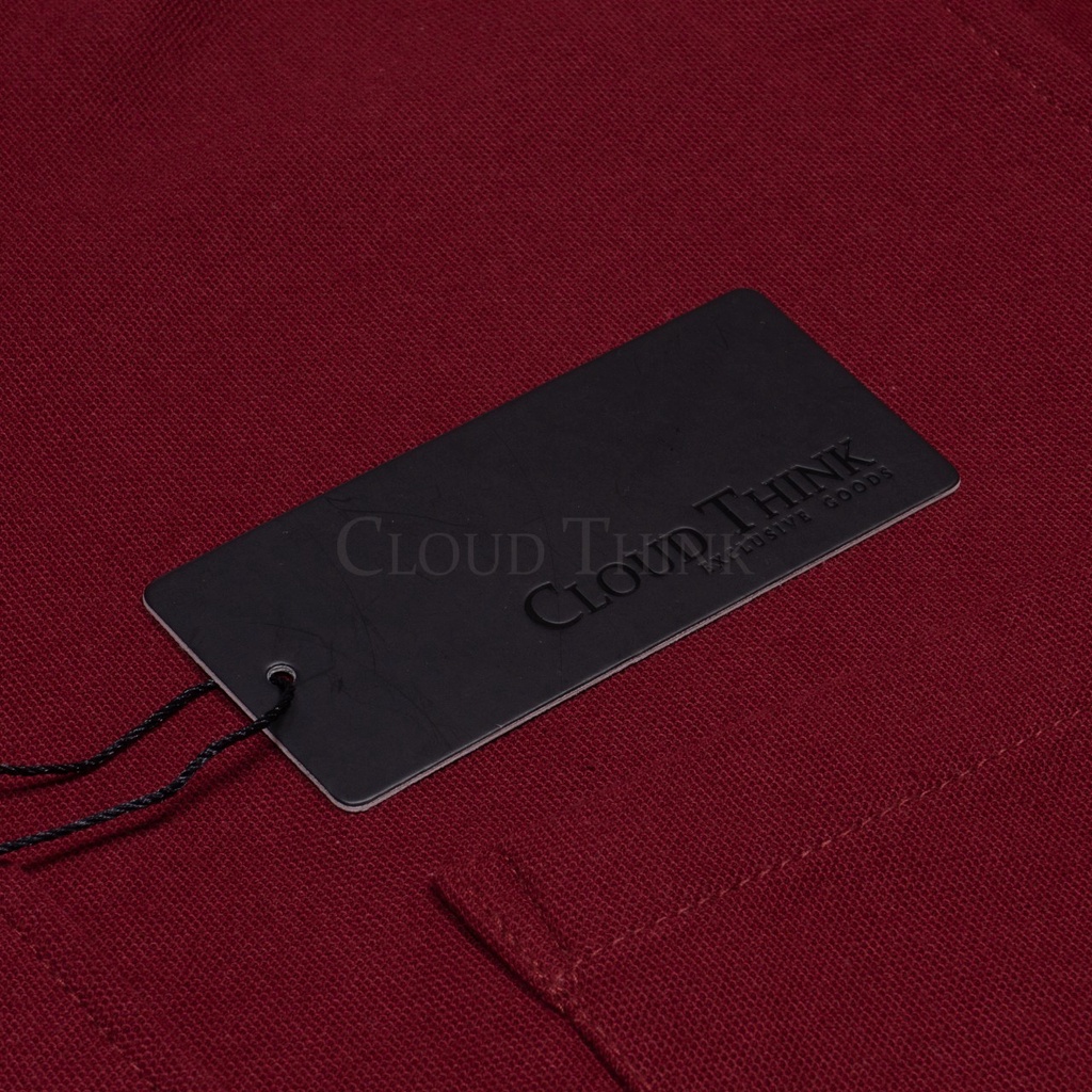 Kemeja Pria Lengan Panjang Merah Maroon | Original Cotton Pique Best Quality