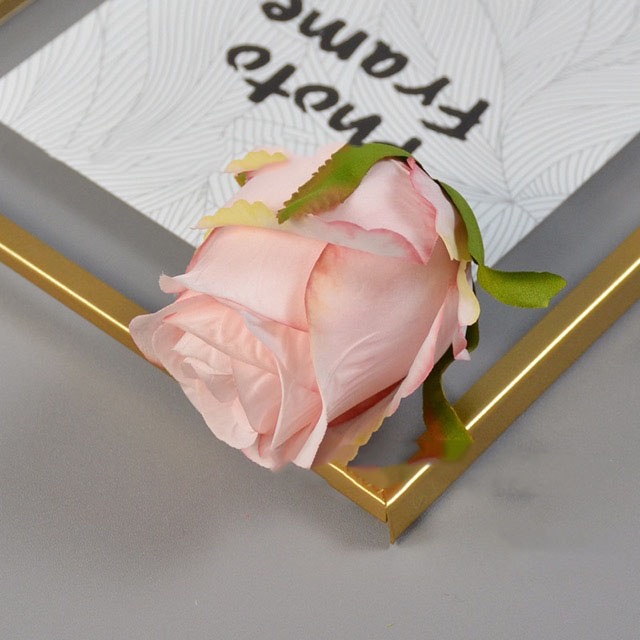 BUNGA ARTIFICIAL PREMIUM VINTAGE ROSE ECER PER PCS TANPA TANGKAI BUNGA HIAS DEKORASI BUKET TANAMAN ARTIFICIAL-Light Pink