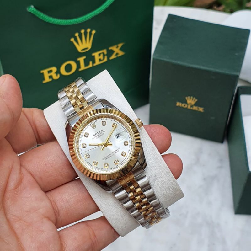 Jam Tangan Wanita / Cewek Rolex 31MM Full Stainless Free Bok Original