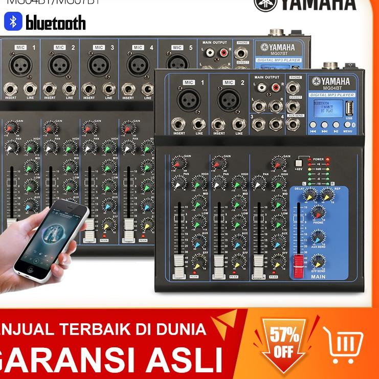 Paling Diminati.. Mixer YAMAHA MG07BT/MG04BT  7/4-channel DJ MIXER mendukung peralatan audio pemutar