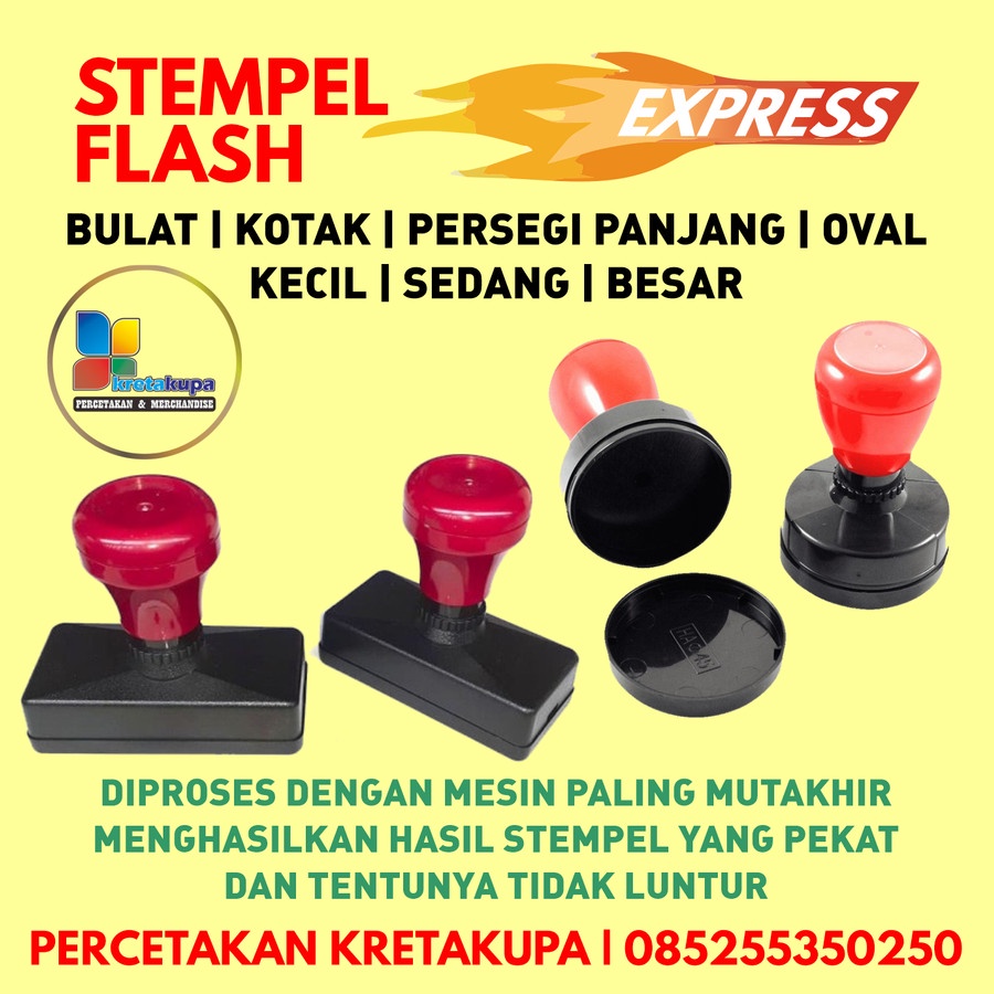 

Stempel Flash Otomatis | Fre Desain | Pengerjaan Cepat | Stempel Warna