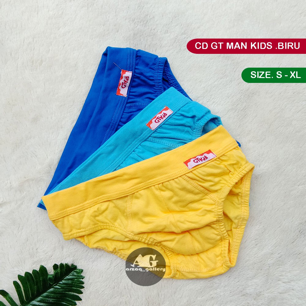 [ isi 3 ] GT MAN KIDS BIRU | Celana dalam gt man anak | CD GT man anak karet Lebar