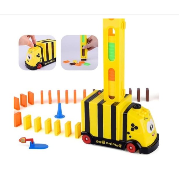 J3 - Mainan Anak Domino Train Bee / Kereta Api Domino Bentuk Lebah