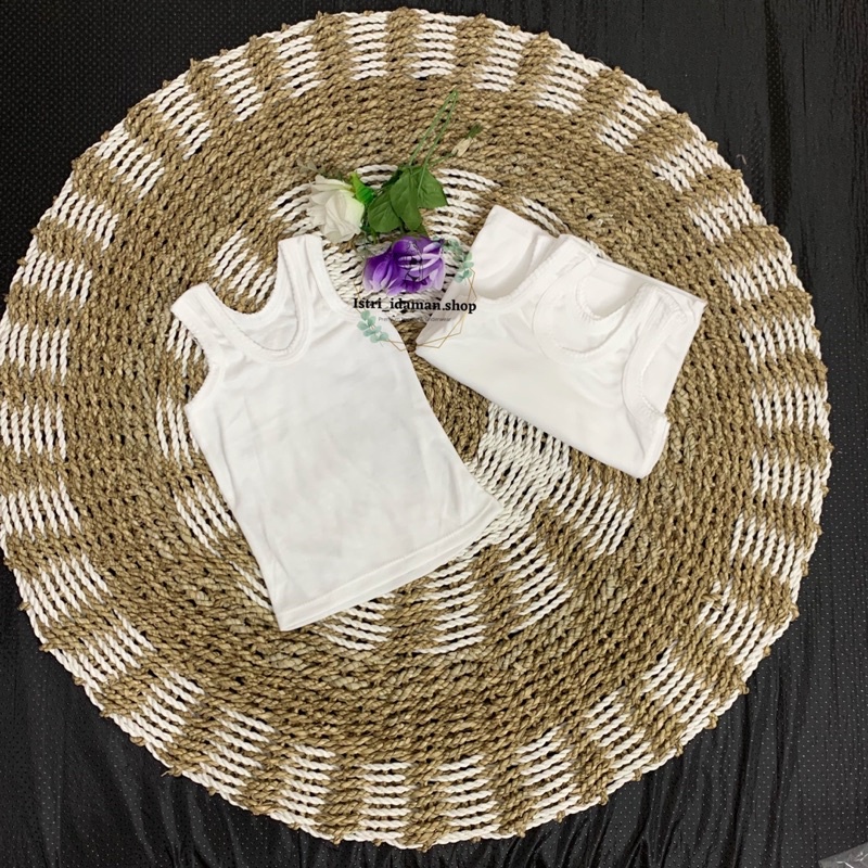 singlet anak putih polos / kaos dalam anak cewek cowok putih polos