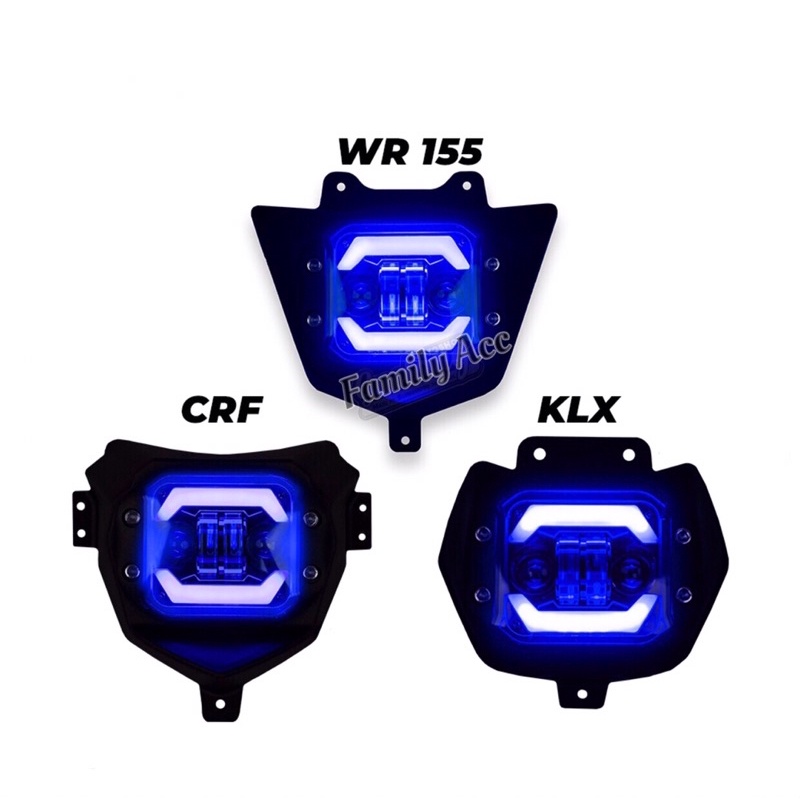 REFLEKTOR DAYMAKER 2 MODE Hight Low 40 WATT DC PLUS BATOK CARBON DAYMAKER SUPERMOTO CRF 150L WR155 KLX BF DTRACKER