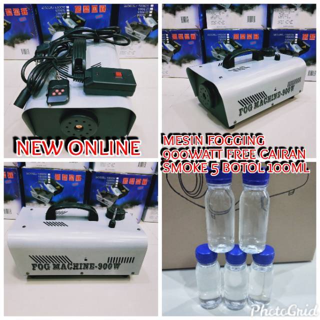 MESIN ASAP /FOG MACHINE 900WATT ,BUAT MOBIL DAN RUANGAN FREE CAIRAN 5 BOTOL 100ML