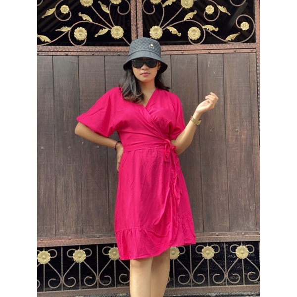 DRESS KIMONO RAMPEL TANGAN BALON / BUSUI FRIENDLY