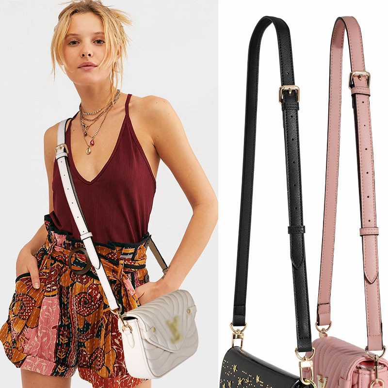 bagstrap slim 1.8 cm adjustable Leather tas tali sling panjang strap tas ALTHEA cross body