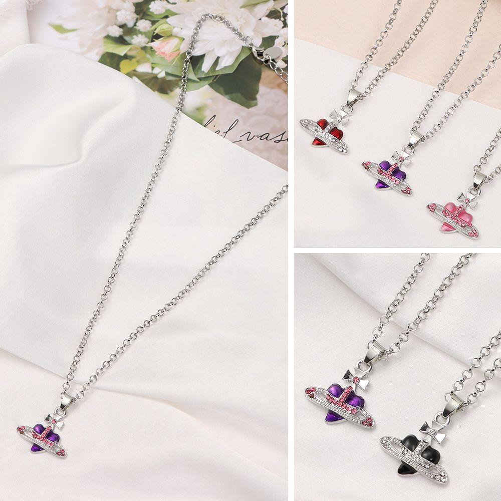 Kalung Hati Nanas Ins Style Vintage Fashion Jewelry Necklaces Untuk Wanita Women Hadiah Rantai Klavikula