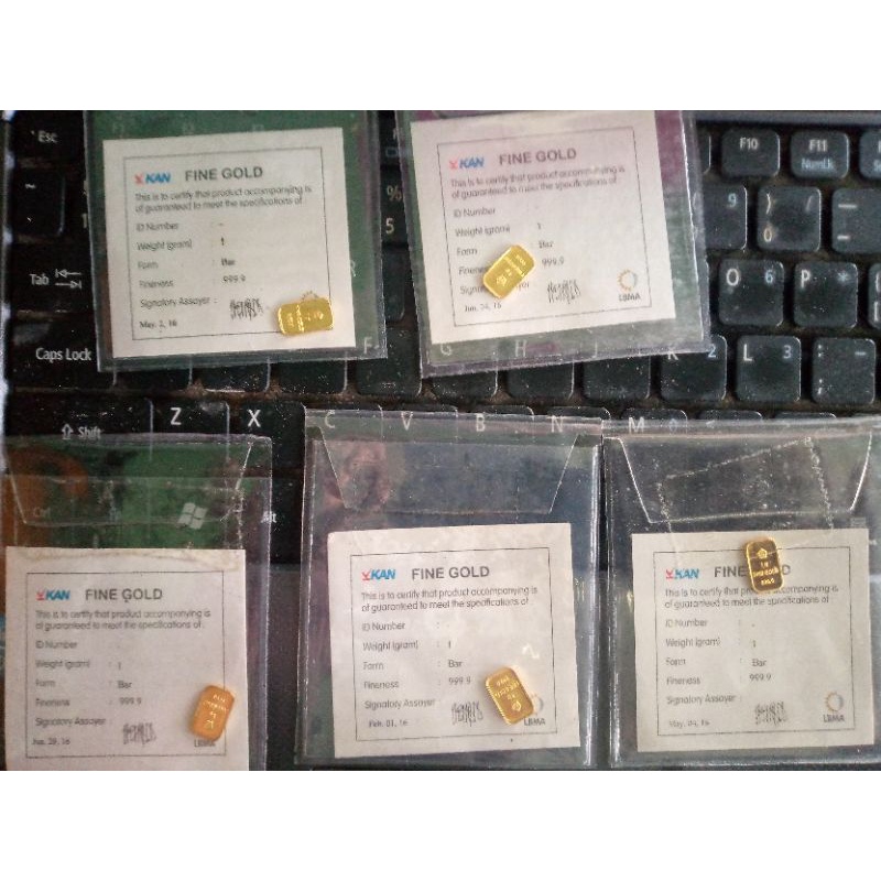 logam mulia Antam fine gold 1 gram emas retro sertifikat kwitansi toko