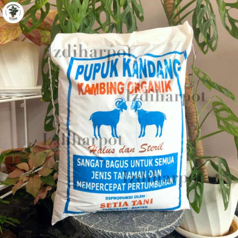 PUPUK KANDANG KAMBING BIRU ORGANIK HALUS DAN STERIL - KAMBING KEMASAN BIRU