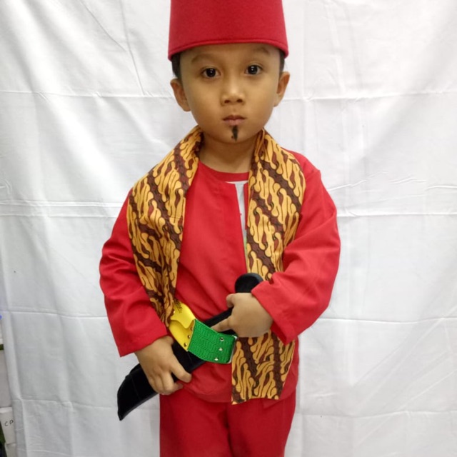 TERMURAH!!! Setelan Baju Pangsi Anak Sabuk Peci Selendang Golok
