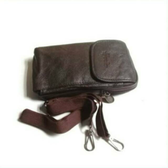Sarung hp/tas pinggang/tas selempang kulit sapi 100% asli