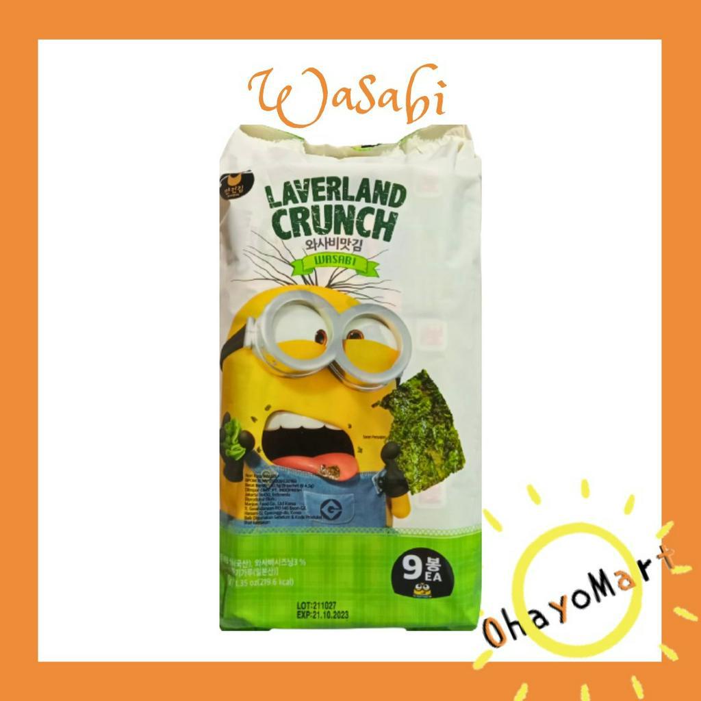 Manjun Laverland Crunch Wasabi/ Snack Korean Seaweed Wasabi Flavor