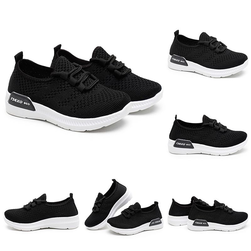 [GROSIR][COD] SEVEN_DAY SEPATU RAJUT SLIP ON SEPATU RAJUT ANAK-ANAK HITAM WM2310