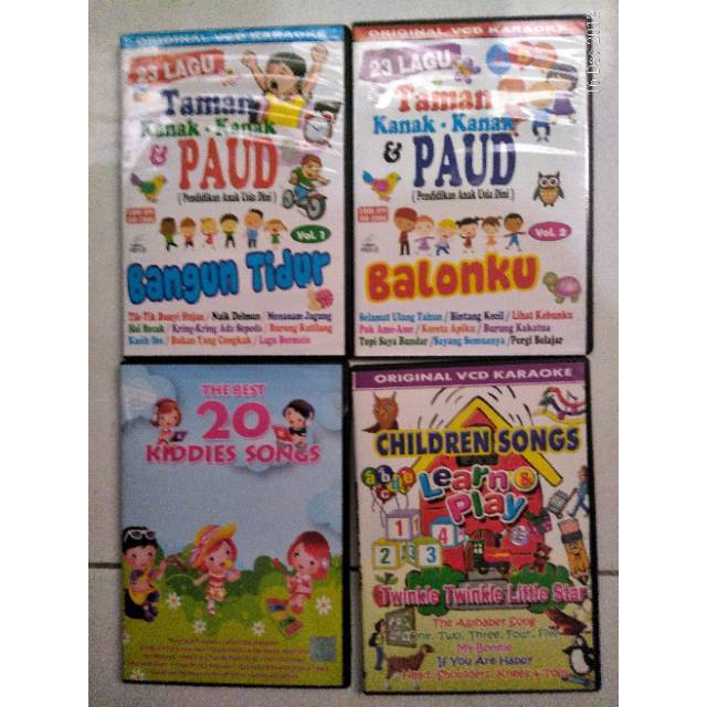 VCD Lagu anak bahasa inggris indonesia 4disc original