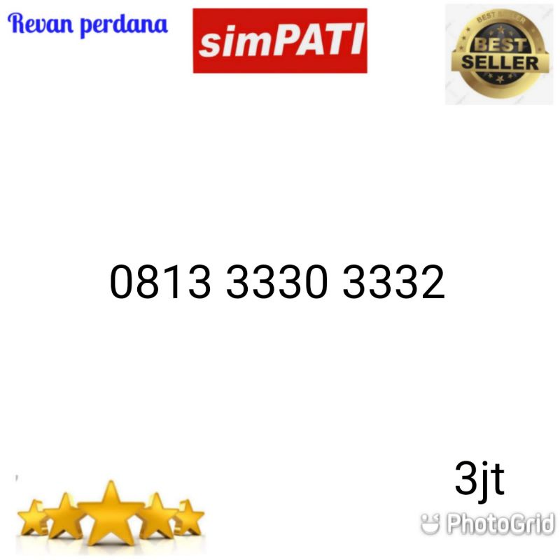 Nomor cantik simpati seri Doubke triple 3330 3332 Ls2