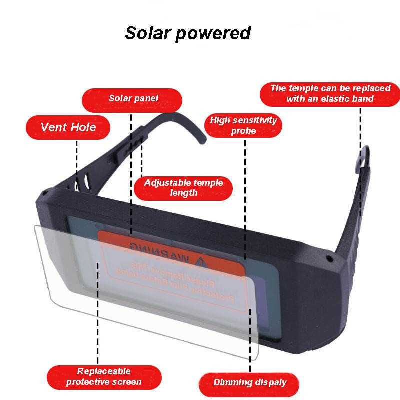 Kacamata Las Otomatis Auto Darkening Soldering Googles / Kacamata Las Bor Listrik Otomatis Gelap Terang Hitam Bening Anti Uv Radiasi Silau Auto Dark Darkening Kdk Digital Dual Glass Gaya Safety Keren Buka Tutup Pria Bagus / Kacamata Pelindung Las Listrik