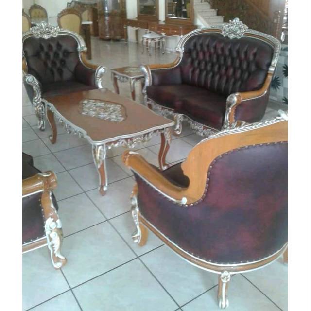 Sofa tamu kayu jati solid