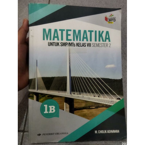 buku matematika kelas 7b semester 2 (bekas pakai)