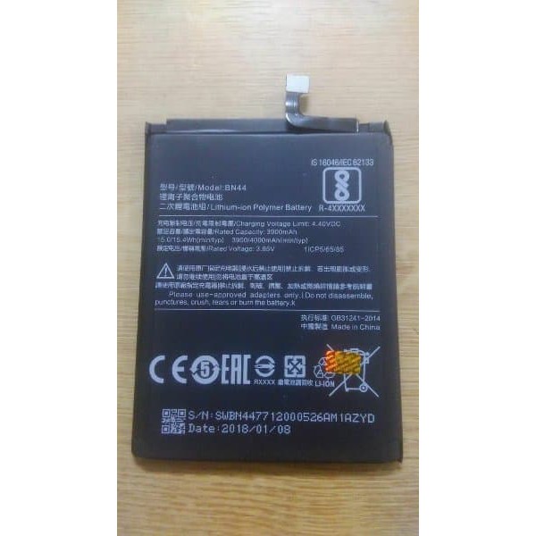 Battery Batre Baterai Double Power Mcom Xiaomi Redmi 5 Plus BN44 BN 44 BN-44