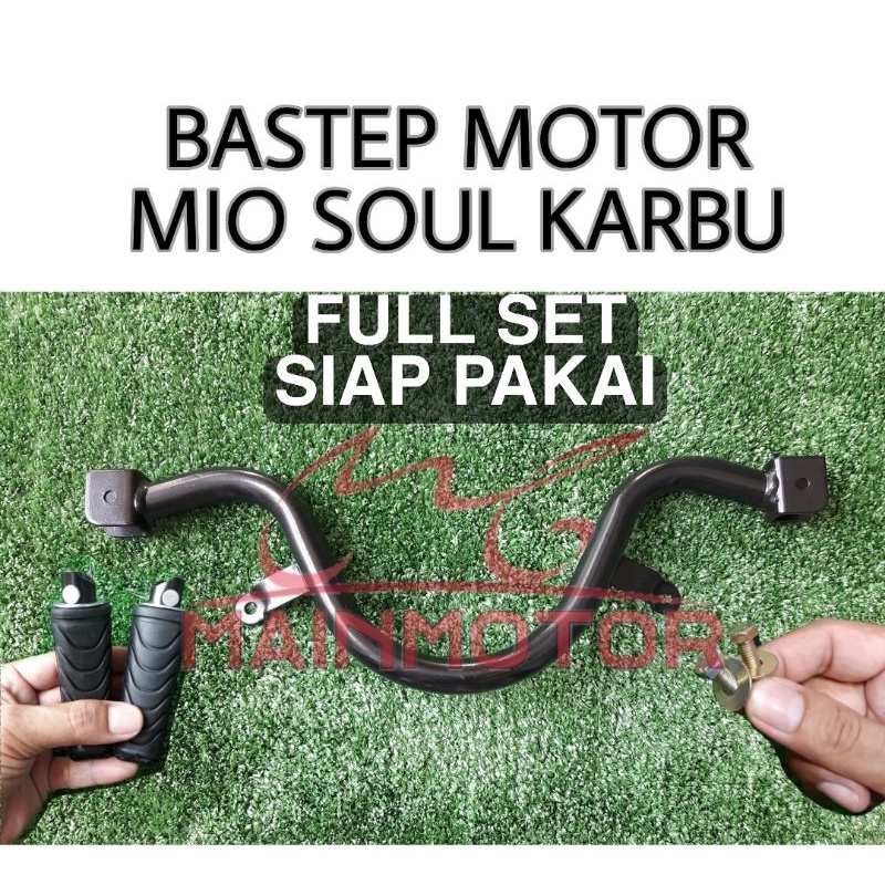BASTEP DEPAN MIO SOUL KARBU FOOTSTEP PIJAKAN KAKI FULLSET