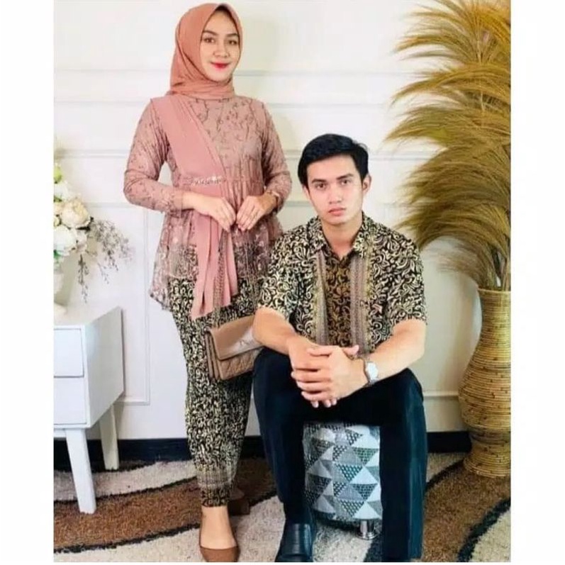 Maura Couple - Sania Ruffle Batik Couple ori Ndoro jowi DNT Garansi Termurah Shopee- CP ANJELA TRIDI