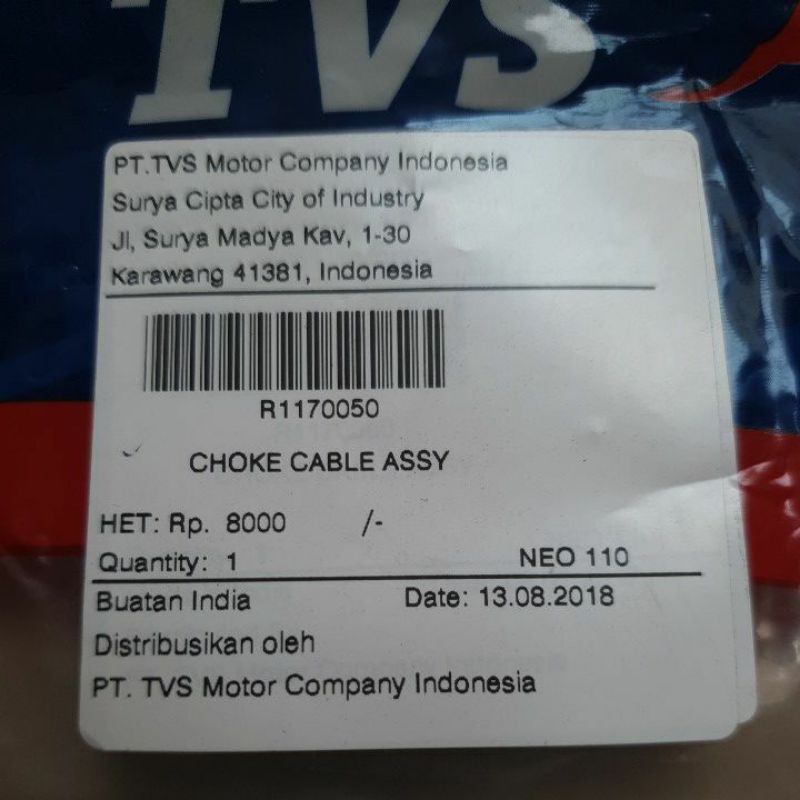 Kabel Cuk Neo/Rockz TVS ( choke cable )