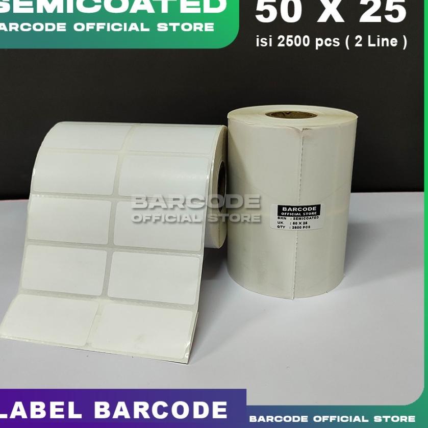 

Update Label Bare 50 X 25 2 Line Kertas Sticker Semicoated 50X25 MM ✓