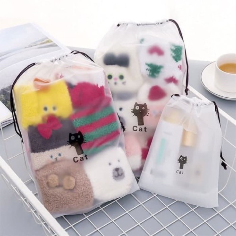 pouch dompet tas serut waterproof large besar satuan high quality