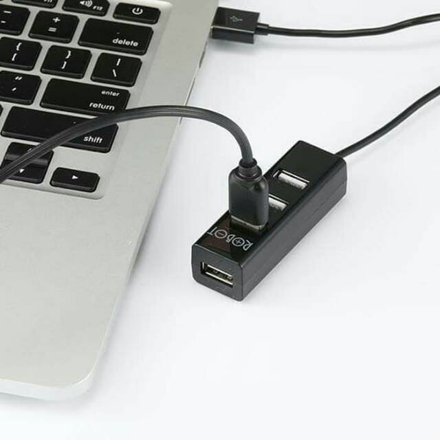 USB HUB ROBOT 4 PORT 2.0 H140-80 BLACK