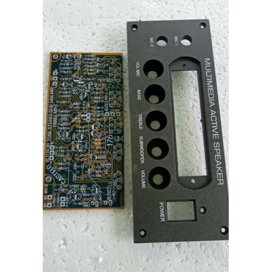Panel multimedia active speaker plus USB 2 mic dan pcb tone control stereo type 176