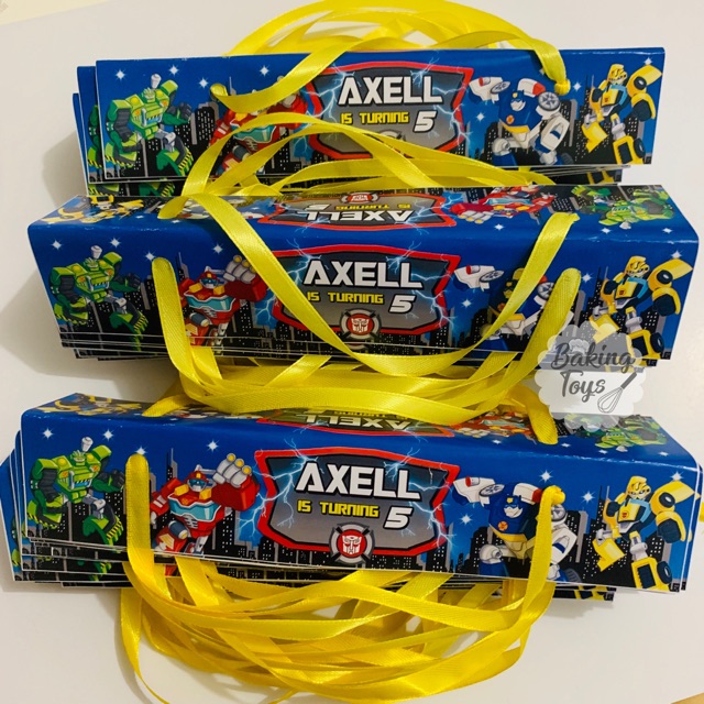 

Goodie Bag Birthday / Kemasan Hampers / Kantong Plastik Snack Transformer Rescue Bots
