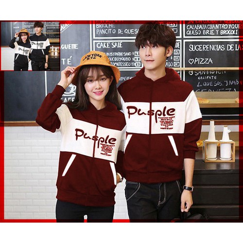 [Cp jkt pusple CL] couple jaket babyterry varian warna