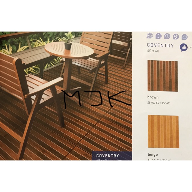 Keramik 40x40 Tekstur Keset Model Kayu Merk Mulia Shopee Indonesia