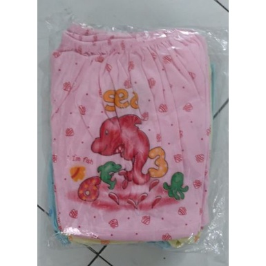 12pc CELANA PENDEK DORAEMON pendek anak sablon bayi dolphin doraemon pink biru kuning 2-4tahun