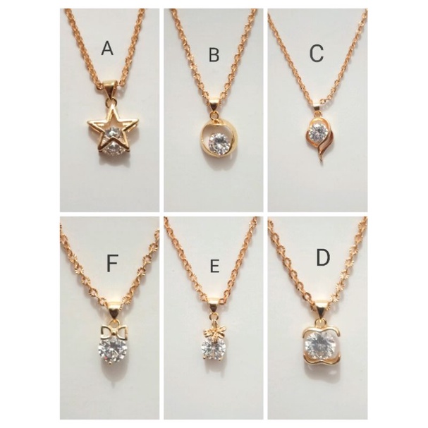 NC031. Kalung xuping wanita lapis emas dgn mata zircon ukuran 45 cm nori