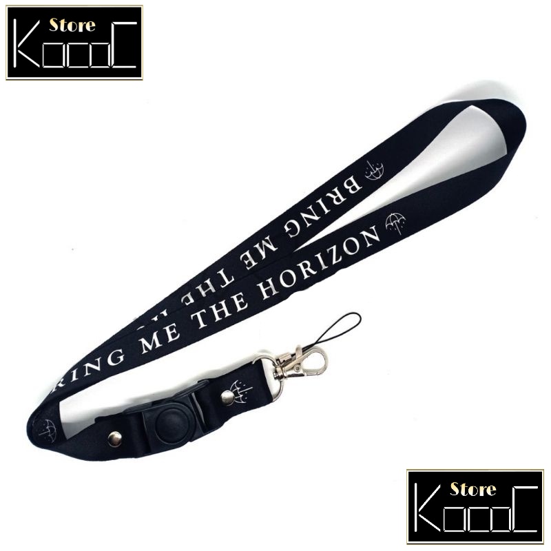 

lanyard band BMTH - gantungan kunci BRING ME THE HORIZON logo tulisan tali lanyard name tag id card band metal musik rock unisex BEST SELLER