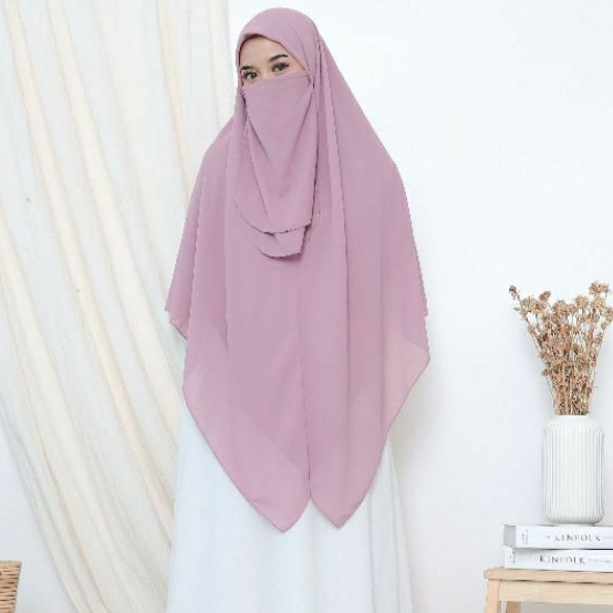 Khimar samara by Aisyah syar'i Khimar instan Khimar Ceruti jilbab Ceruti Khimar syar'i Khimar set ca