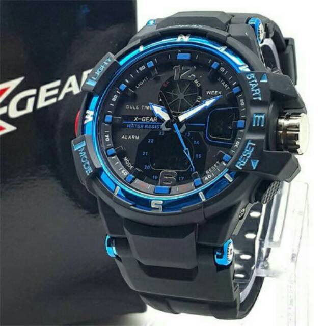 Jam Tangan Pria Sport Anti Air Digital Analog Dualtime X Gear 90G Original New