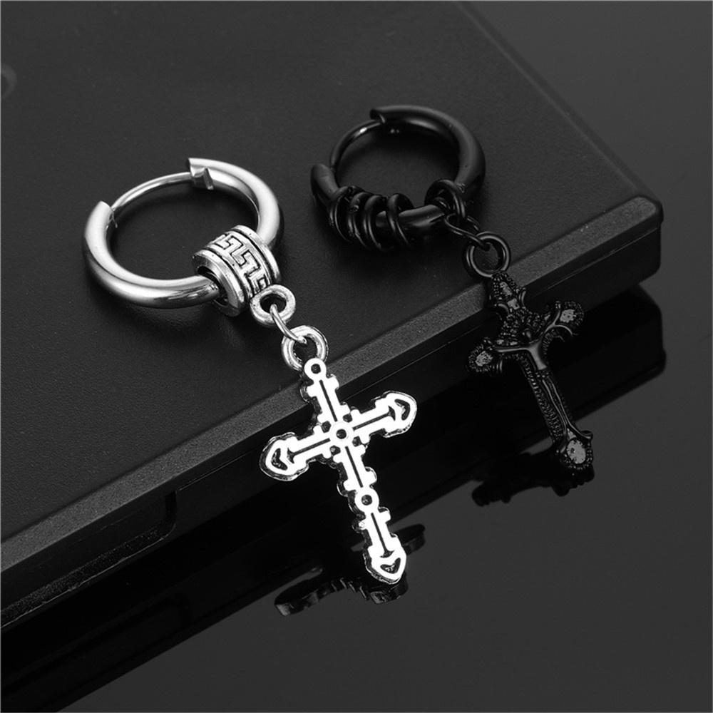 【COD Tangding】Anting Tusuk Gantung Bahan Stainless Steel Desain Koin Gaya Trendy Untuk Wanita