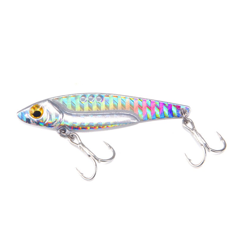 SYFishing 1Pcs New Laser VIB Umpan Pancing Jig Metal 7g/13g/16g Ikan Dengan Kait 6 Warna Fishing Lure Sinking Bait Jigging Tackle