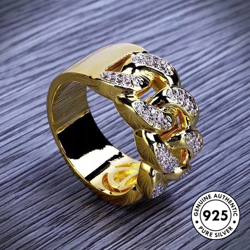 Cincin Lapis Emas 18k Bahan 925 Sterling Silver