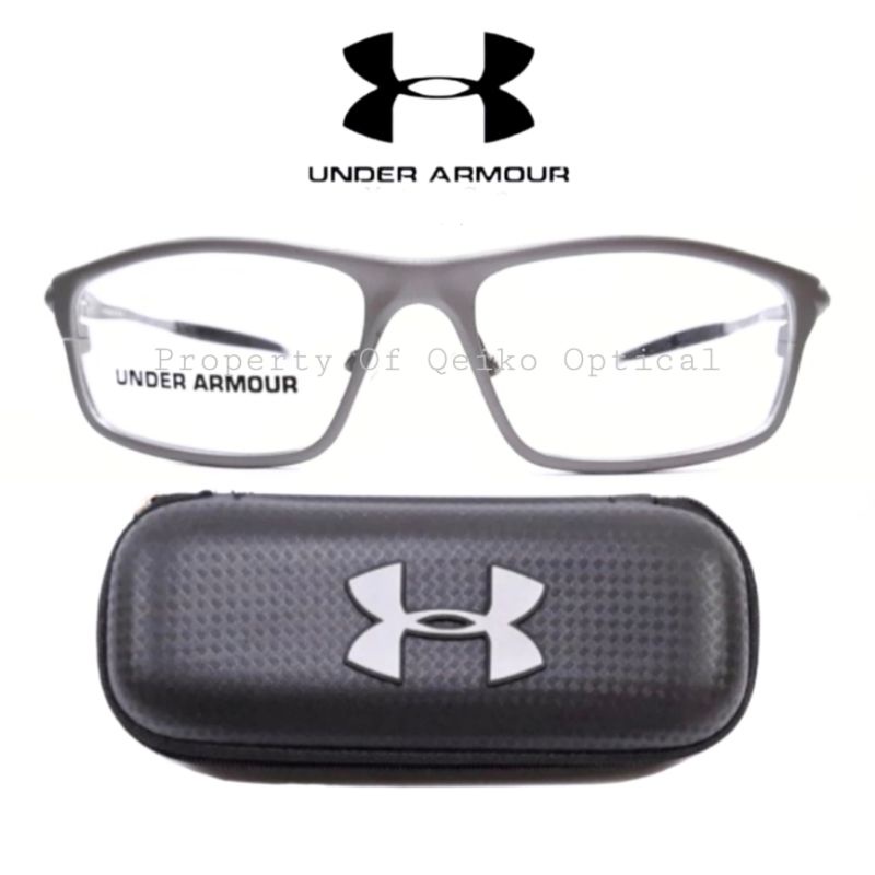 Frame Kacamata Pria Titanium Carbon Sporty Under Armour S55 - Matte Silver