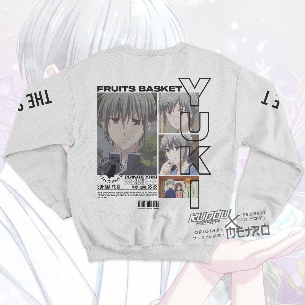 Crewneck Sohma Yuki V2 Anime Manga Fruits Basket Premium Cotton Fleece