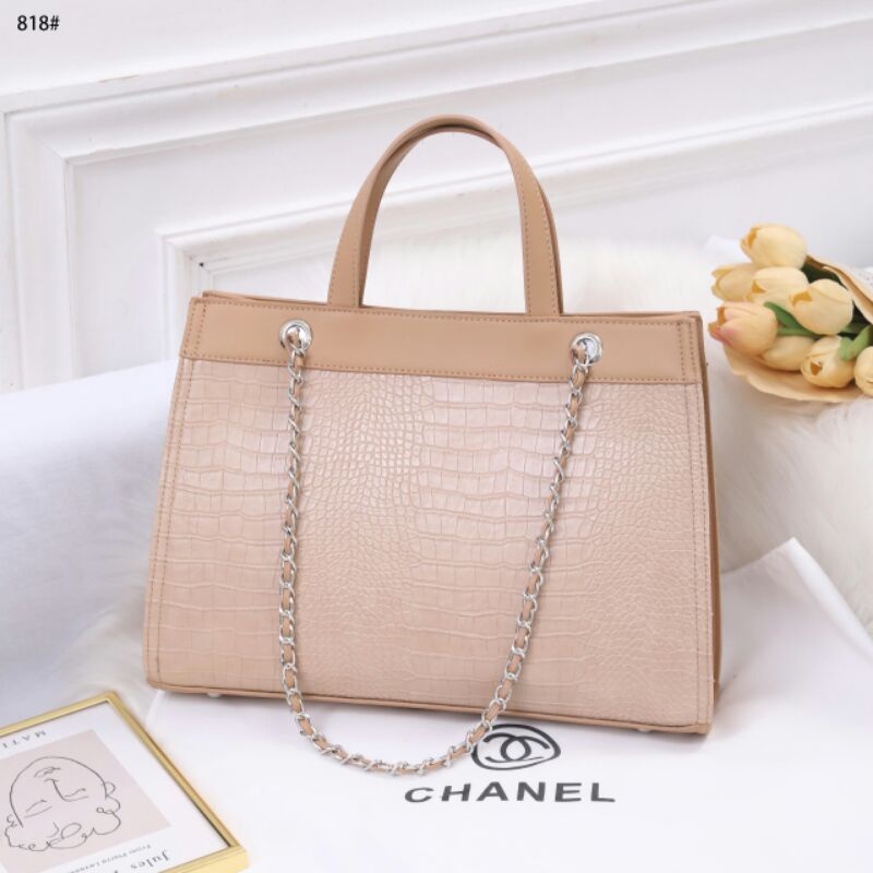 Chanel Tote Bag/tas wanita terbaru dan kekinian yang paling banyak dicari Shoulder Bag in Croco Leat