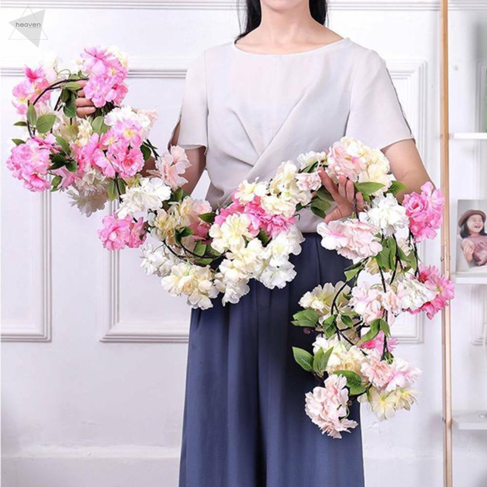 Karangan Bunga Cherry Blossom Buatan Panjang  2 4m Untuk 
