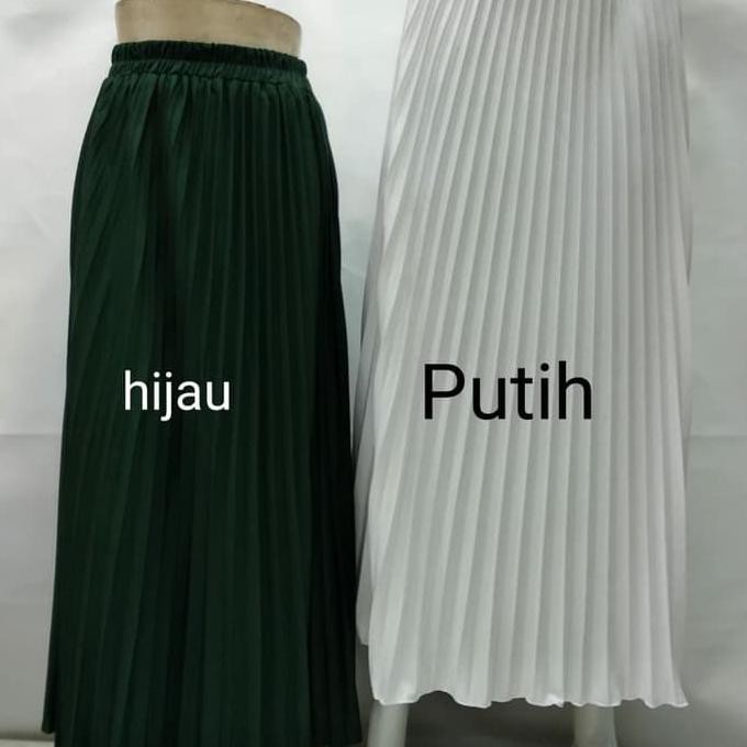 ROK PLISKET PANJANG - Hijau